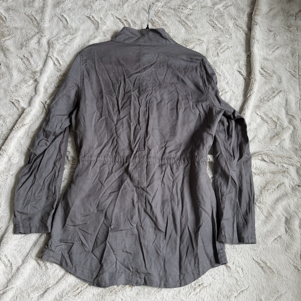 Faded Glory Gray Drawstring Utility Jacket - image 6